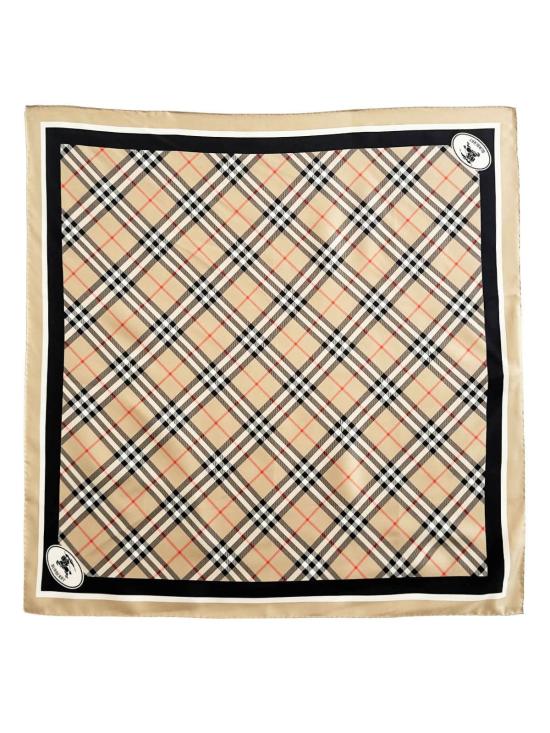  버버리 머플러/스카프 실크 스카프 베이지 - BURBERRY