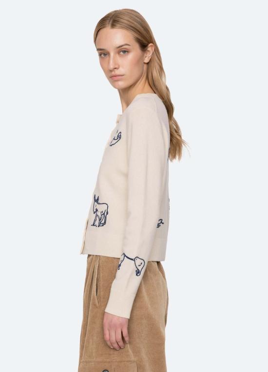  씨뉴욕 가디건 씨 니 데미  아이보리 - SEA NY