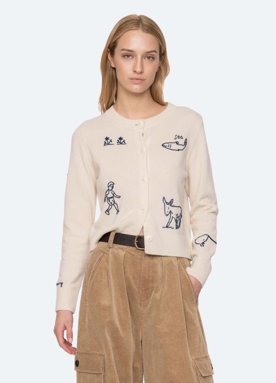  씨뉴욕 가디건 씨 니 데미  아이보리