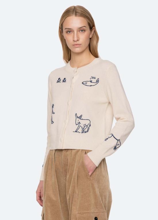  씨뉴욕 가디건 씨 니 데미  아이보리 - SEA NY