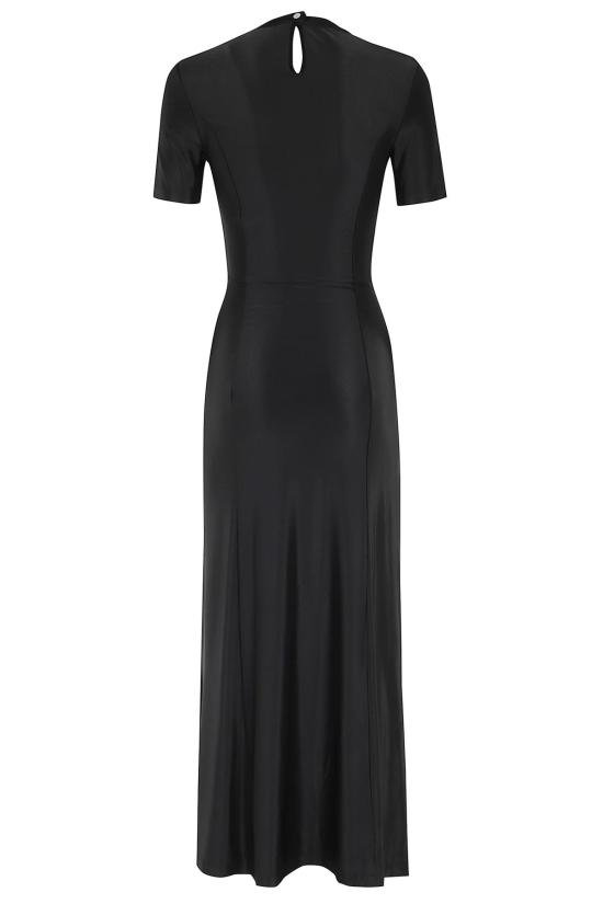  파코라반 롱 원피스 라반느 로브 드레스 블랙 - PACO RABANNE