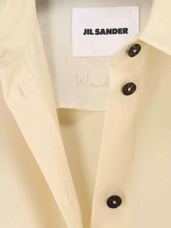  질샌더 셔츠 질 샌더 버진 울 셔츠 크림 - JIL SANDER