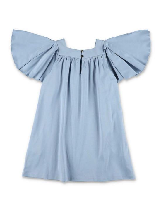  [키즈] 끌로에 원피스 키즈 코튼 저지 드레스 (러플 소매) 시엘로 - CHLOE