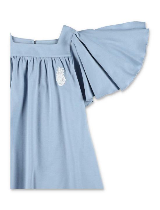  [키즈] 끌로에 원피스 키즈 코튼 저지 드레스 (러플 소매) 시엘로 - CHLOE