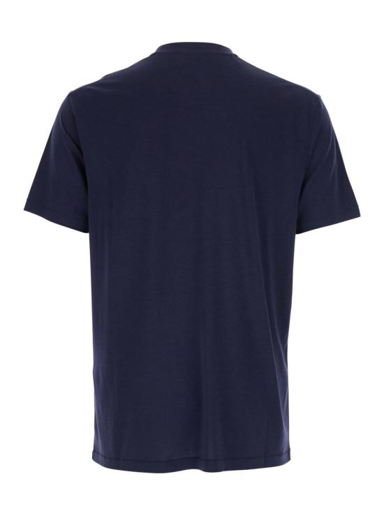  톰포드 반팔 티셔츠 톰 포드 로고 자수 크루넥 티셔츠 (블루) - TOMFORD