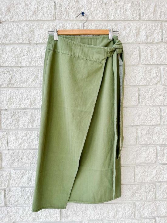  더 그레이트 데님 스커트 위대한. 랩 스커트 카미