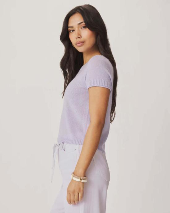  스플렌디드 스웨터 에머슨 반팔  라벤더 색상 - SPLENDID