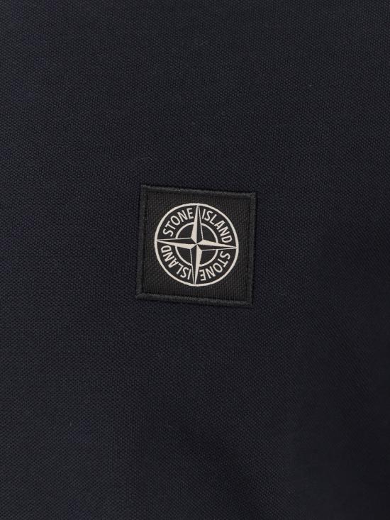  스톤 아일랜드 폴로 티셔츠 유기농 면 폴로 셔츠 (블루) - STONE ISLAND