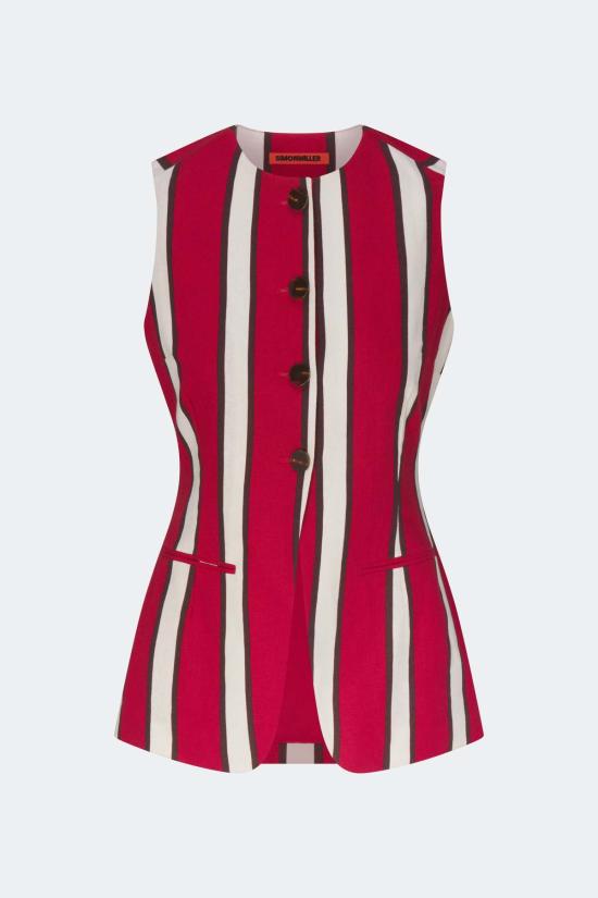  사이먼밀러 베스트 사이먼 밀러 델 마 리넨  베네치안 레드 스트라이프 - SIMONMILLER