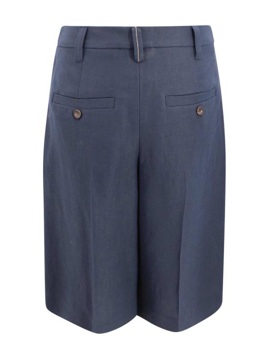  브루넬로 쿠치넬리 숏팬츠 Brunello Cucinelli 플리츠 쇼츠 Abisso - BRUNELLO CUCINELLI