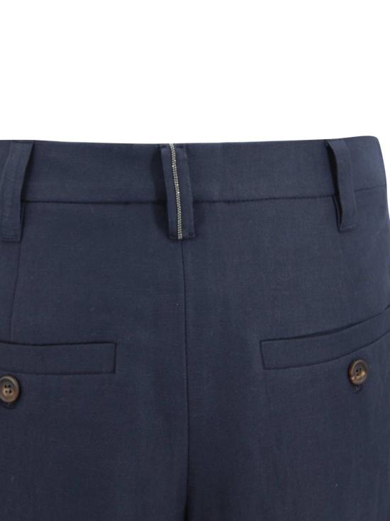  브루넬로 쿠치넬리 숏팬츠 Brunello Cucinelli 플리츠 쇼츠 Abisso - BRUNELLO CUCINELLI