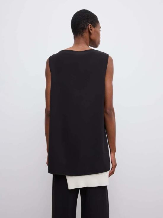  House of Dagmar 블라우스 하우스 오브 다그마 슬리브리스 크레이프 탑 - OTHER BRANDS