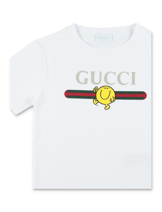  [키즈] 구찌 티셔츠 아동용  로고 티셔츠 옵티컬 화이트 - GUCCI