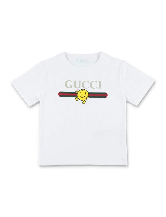  [키즈] 구찌 티셔츠 아동용  로고 티셔츠 옵티컬 화이트