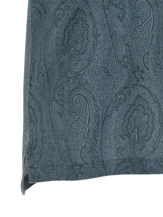  에트로 폴로 티셔츠 Etro 페이즐리 폴로 셔츠 블루 - ETRO