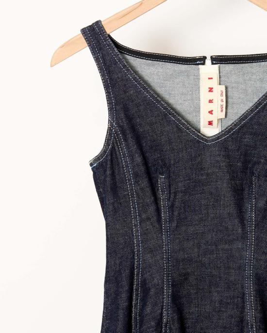  마르니 미디 원피스 데님 스페이스 드레스 - MARNI