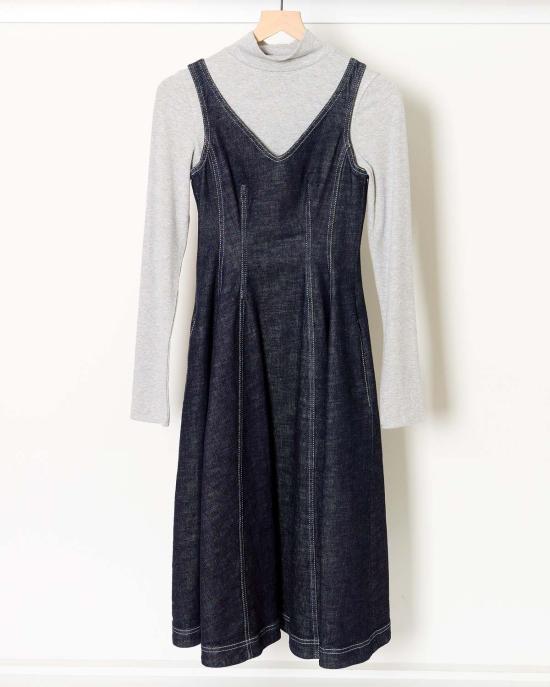  마르니 미디 원피스 데님 스페이스 드레스 - MARNI