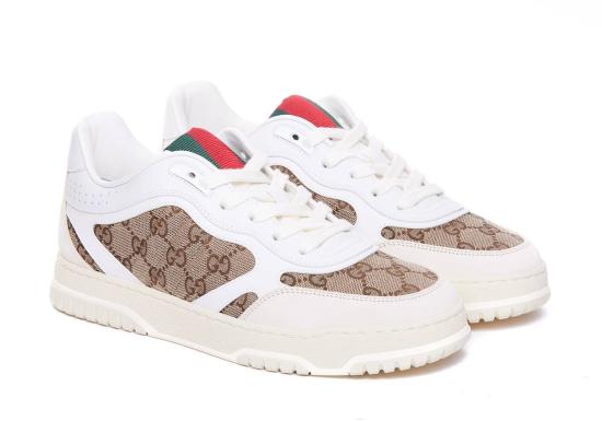  구찌 스니커즈 리 웹  화이트 - GUCCI