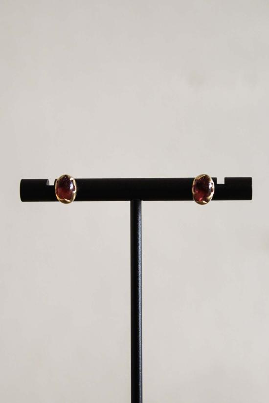  아네트 페르디난센 이어링 18k 핑크 투르말린 에그 스터드 귀걸이 (옐로우 골드/핑크) - ANNETTE FERDINANDSEN