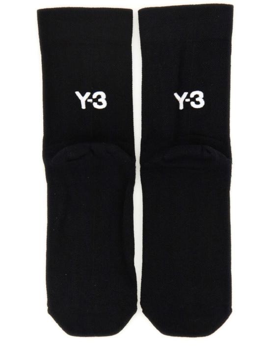  와이쓰리 양말 Y 3 스트라이프 블랙 - Y-3