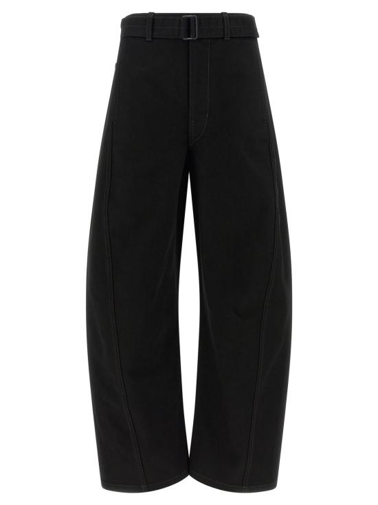  르메르 데님 팬츠 트위스트 벨티드 진 블랙