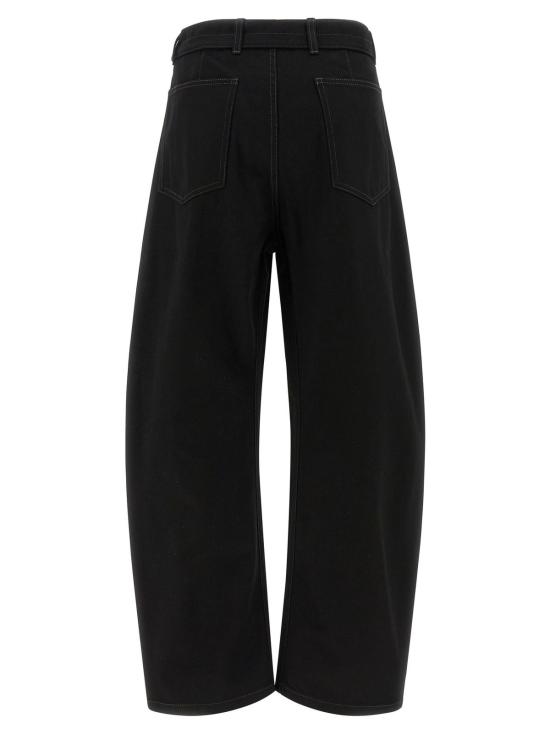  르메르 데님 팬츠 트위스트 벨티드 진 블랙 - LEMAIRE