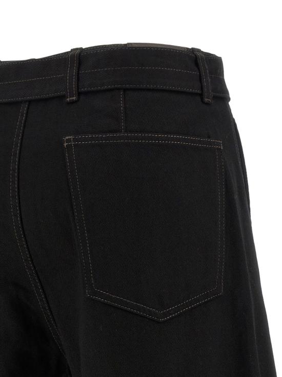  르메르 데님 팬츠 트위스트 벨티드 진 블랙 - LEMAIRE