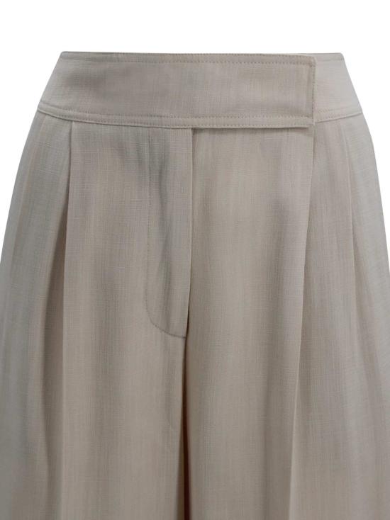  에트로 스트레이트 팬츠 와이드 레그 플레임드 비스코스 팬츠 크림 - ETRO