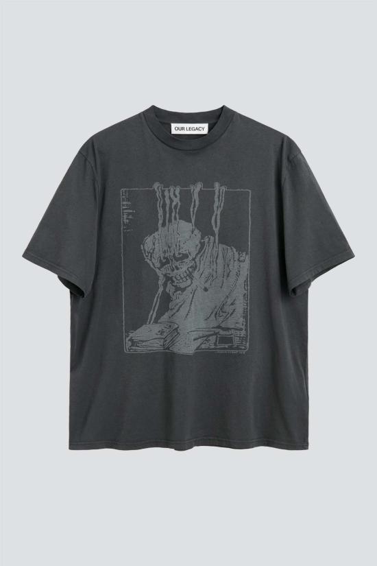  아워레가시 반팔 티셔츠 우리의 유산, 화난 팬레터 프린트 박스 티셔츠 - OUR LEGACY