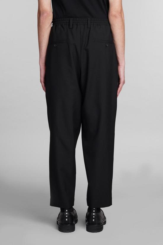  마르니 스트레이트 팬츠 트로피컬 울 팬츠 블랙 - MARNI