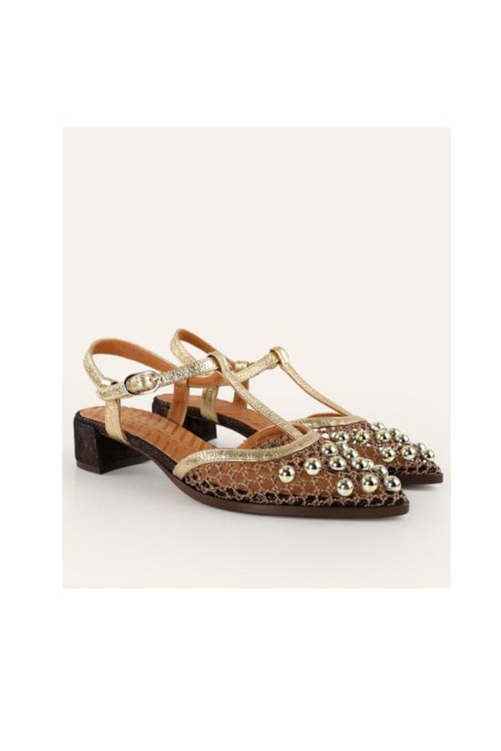  치에 미하라 샌들 메쉬볼 오로 을 신은 Chie Mihara Haglia - CHIE MIHARA