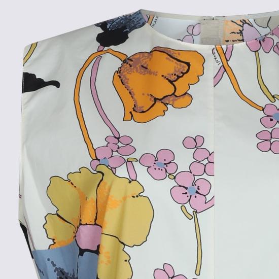  마르니 미디 원피스 컬러풀 코튼 드레스 본 - MARNI