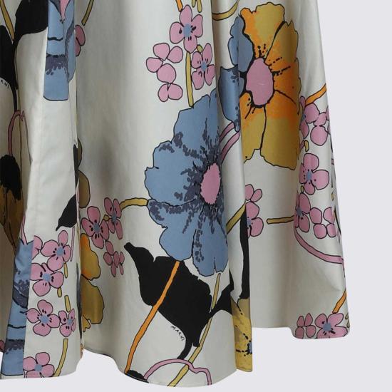  마르니 미디 원피스 컬러풀 코튼 드레스 본 - MARNI