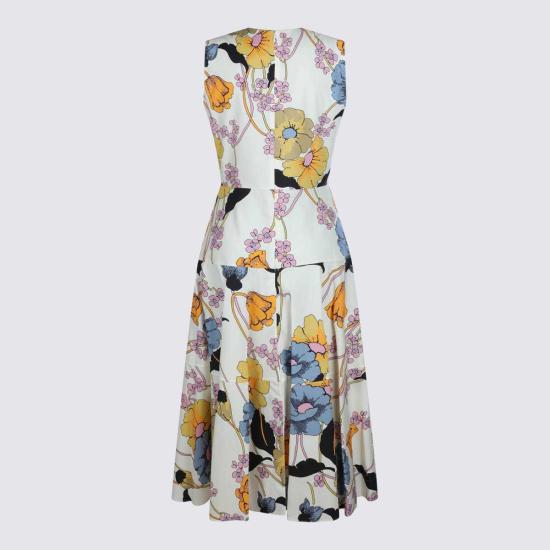  마르니 미디 원피스 컬러풀 코튼 드레스 본 - MARNI