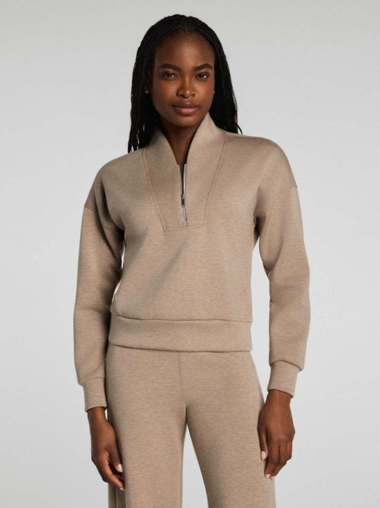  Spanx 긴팔 티셔츠 스팽스 AE 숄 칼라 하프 집업