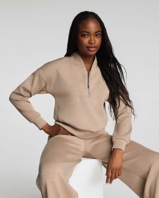  Spanx 긴팔 티셔츠 스팽스 AE 숄 칼라 하프 집업 - OTHER BRANDS