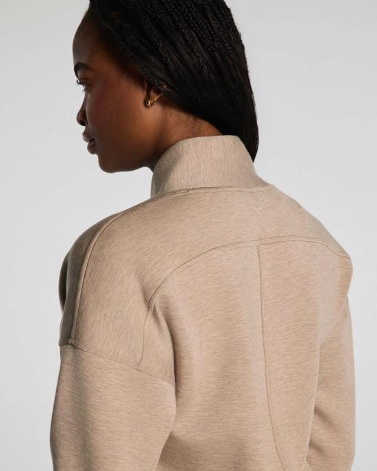  Spanx 긴팔 티셔츠 스팽스 AE 숄 칼라 하프 집업 - OTHER BRANDS