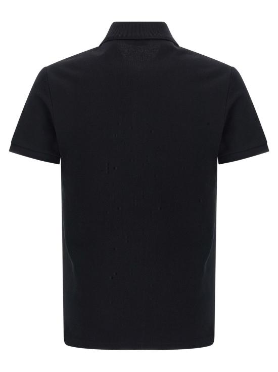  발망 폴로 티셔츠 자수 폴로 셔츠 화이트/블랙 - BALMAIN