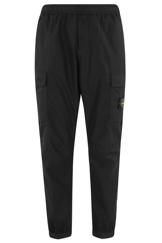  스톤 아일랜드 치노 팬츠 파라슈트 팬츠 블랙