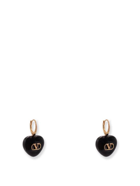  발렌티노 가라바니 이어링 Valentino Garavani Coeur 로얄 메탈  Oro/Nero