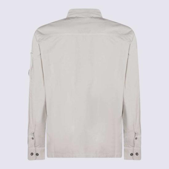  씨피 컴퍼니 긴팔 셔츠 C.P. 회사 화이트 코튼  도브 - C.P. COMPANY