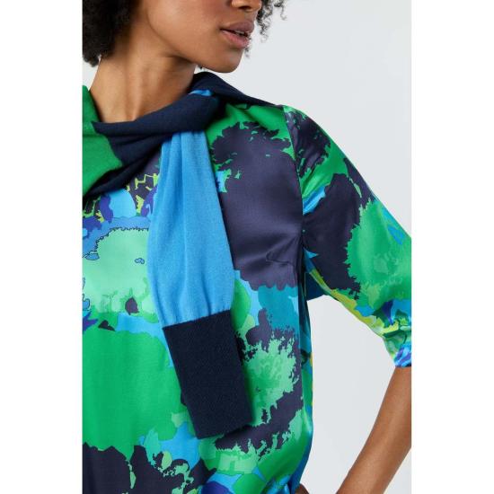  매쉬번 롱 원피스 페이지 맥시 드레스 블루/그린 플로럴 - MASHBURN