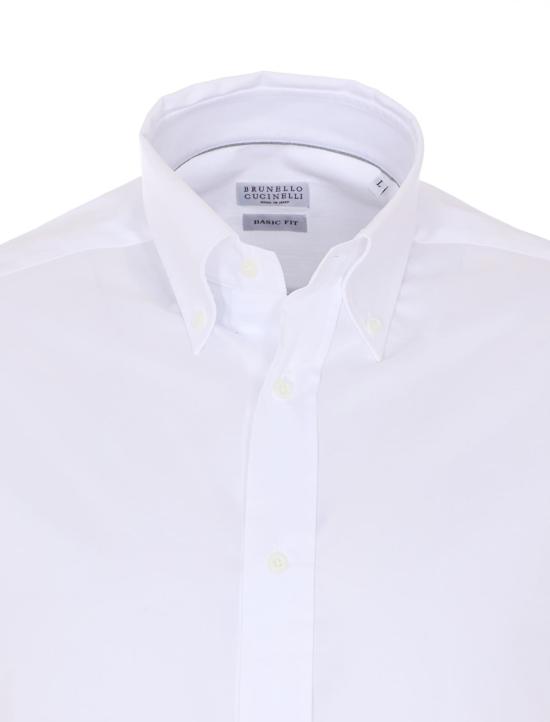  브루넬로 쿠치넬리 긴팔 셔츠 Brunello Cucinelli 셔츠 화이트 - BRUNELLO CUCINELLI