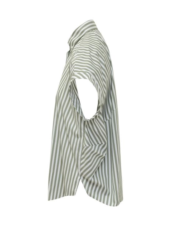 26SS 브루넬로 쿠치넬리 셔츠 MH744MP205 C054 VERDE BIANCO - BRUNELLO CUCINELLI