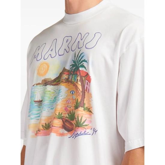  마르니 반팔 티셔츠 티셔츠 - MARNI