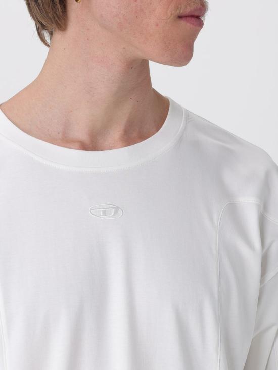 26SS 디젤 T 박스트 긴소매 티셔츠 A194440AIJU 141 White - DIESEL