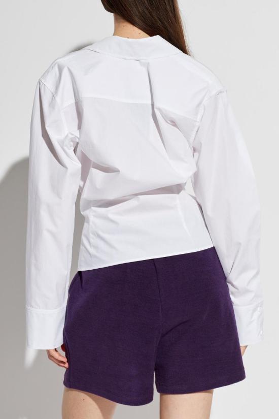  디 아티코 셔츠 아티코 비대칭 셔츠 화이트 - THE ATTICO