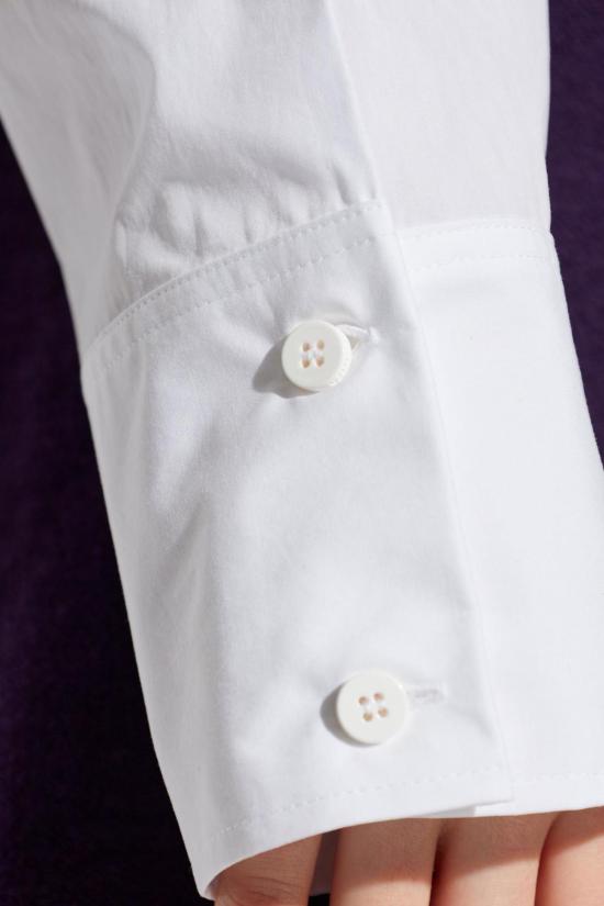  디 아티코 셔츠 아티코 비대칭 셔츠 화이트 - THE ATTICO