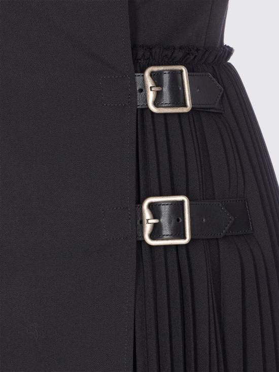 25FW 버버리 울 블랜드 킬트 미니 드레스 8116015 Black - BURBERRY