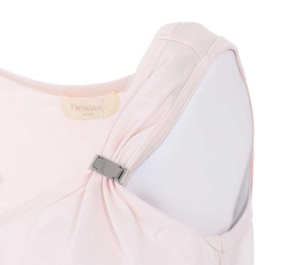  트윈셋 민소매 티셔츠 탱크탑 핑크 - TWINSET